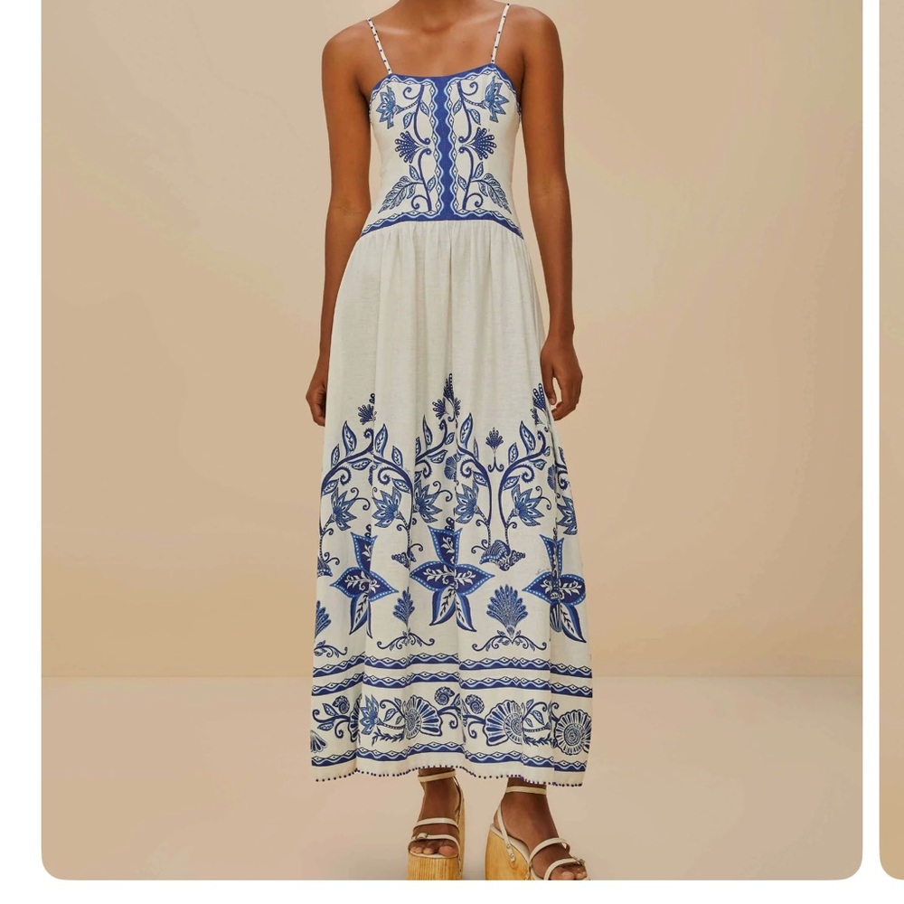 Off-White Shell Garden Lenzing™ Ecovero™ Euroflax™ Midi Dress